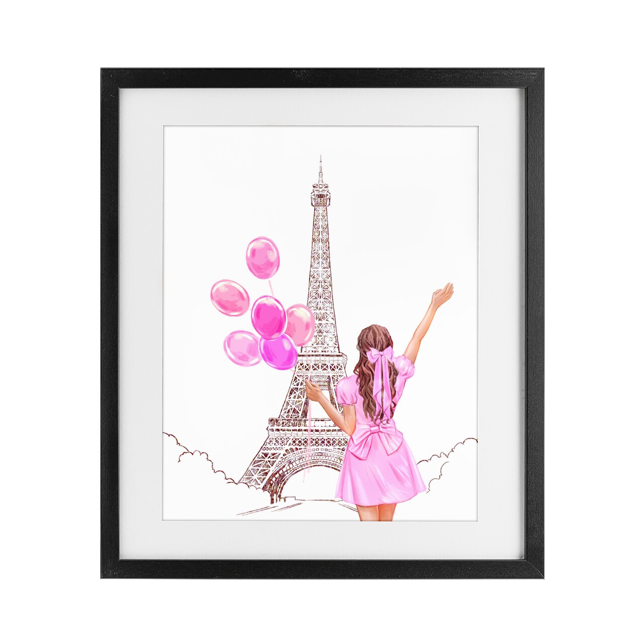 Stupell Industries Chic Paris Celebration Framed Print Under Glass, design by Ziwei Li
